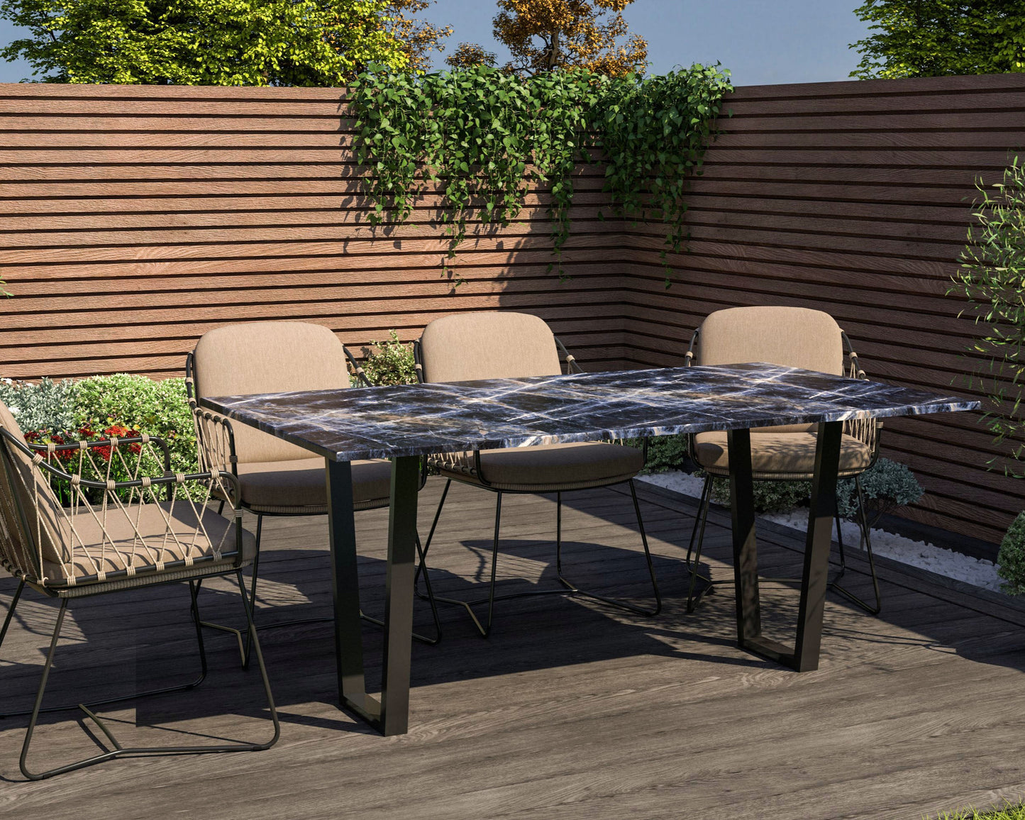 Trapezium Outdoor Dining Table