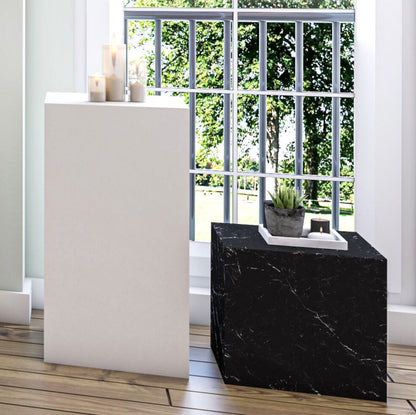 Indoor Accent Tables Pedestal & Cube Set