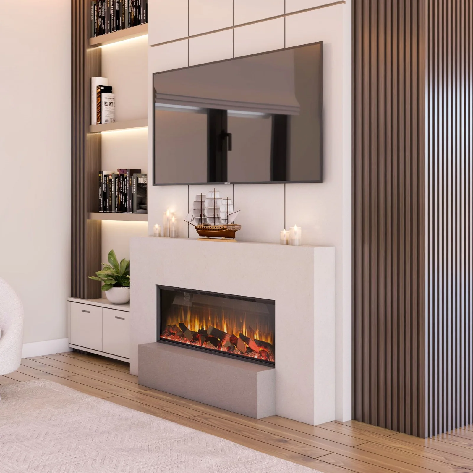 Newby Marble Fireplace by Sontuoso Stone