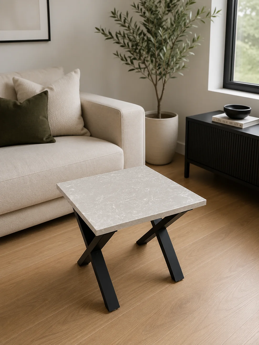 Marble Side Table by Sontuoso Stone