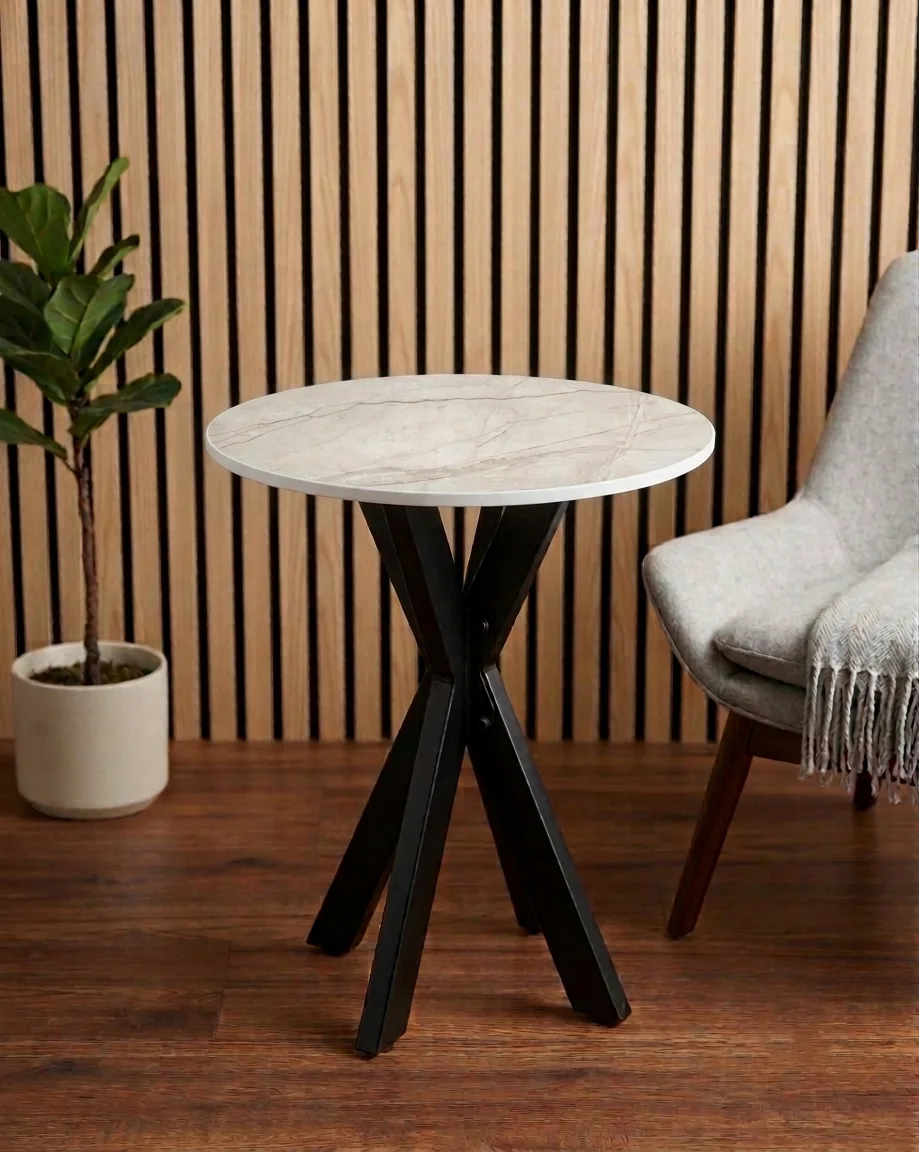Round Side Table by Sontuoso Stone